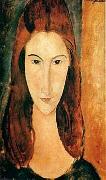 Jeanne Hebuterne Hebuterne by Modigliani painting